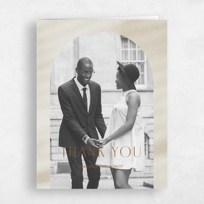 Brown Typography Wedding Thank You - Pinellas Photo