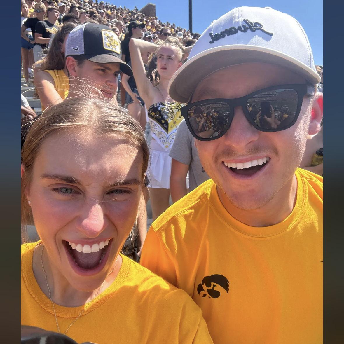 We spent all summer texting non stop and this was the first of many "meet-ups." My first Hawks game (and last, go bucky!)