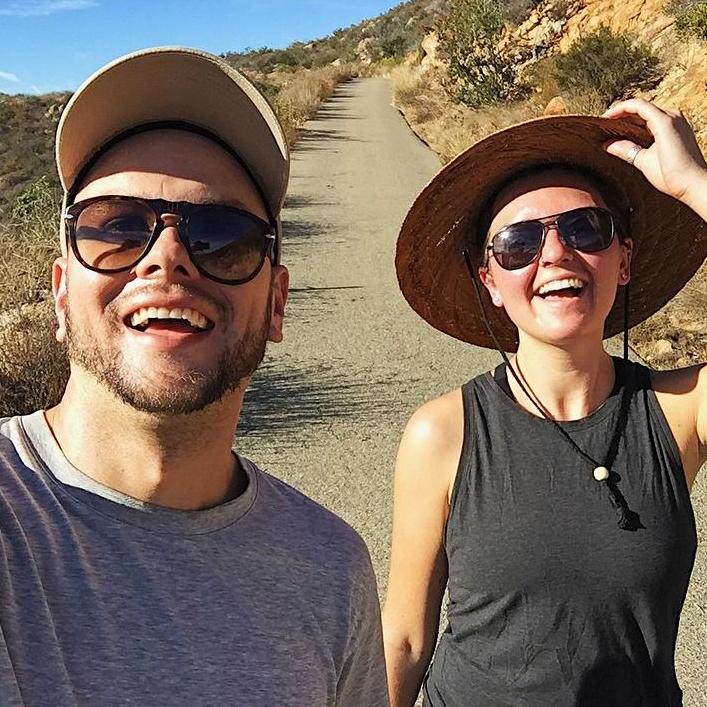 Heading up one of our favorite hikes in San Diego, right behind Steph's parent's house.
