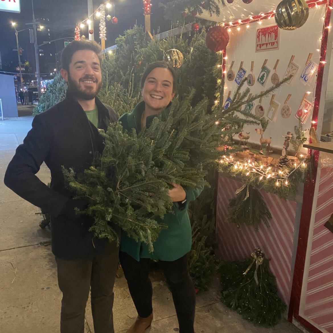 Our first Christmas tree together in NYC