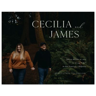 Lightest Green Wedding Digital Save the Date - Loreto Photo