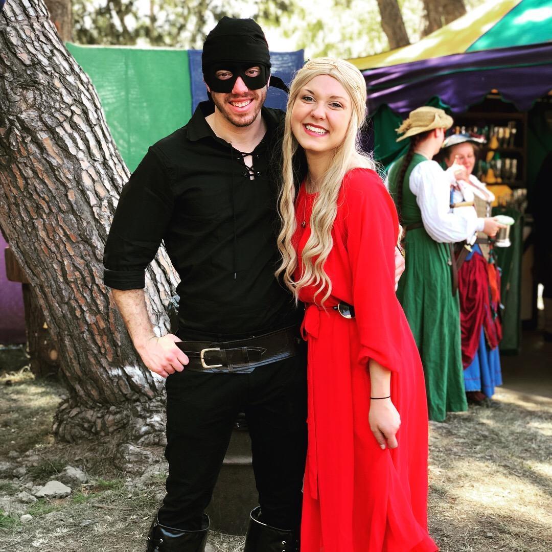 Our first Renaissance Fair together as Westley and Buttercup