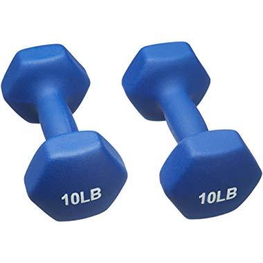 AmazonBasics Neoprene Dumbbell Pairs and Sets with Stands