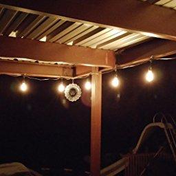 48 Ft. Outdoor Patio String Light with 15 Edison Style ST18 Bushwick Vintage Bulbs | Weatherproof, Commercial Grade, Heavy Duty, Connectable, ETL Listed