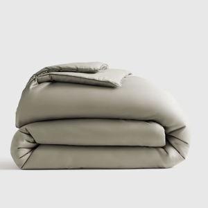 Organic Cotton Sateen Comforter in Dried Sage - King