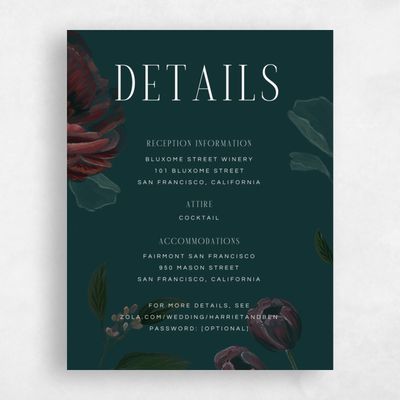Dark Emerald, Green Wedding Enclosure - Malina