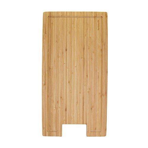 BambooMN Brand Bamboo Griddle Cover/Cutting Board for Viking Cooktops, New Vertical Cut, Small (10.25"x19.8"x0.75")