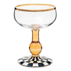 Courtly Check Coupe Glass, Set of 2