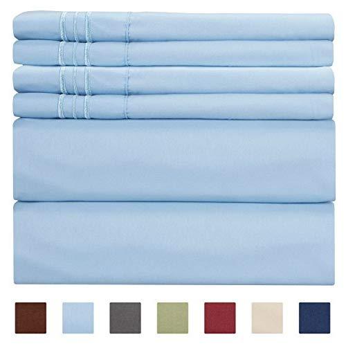 Extra Deep Pocket Sheets - 6 Piece Sheet Set - King Size Sheets Deep Pocket - Extra Deep Bed Sheets - Deep King Fitted Sheet Set - Super and Ultra Deep Sheets - For Deep Pockets Mattress - Fits Easily