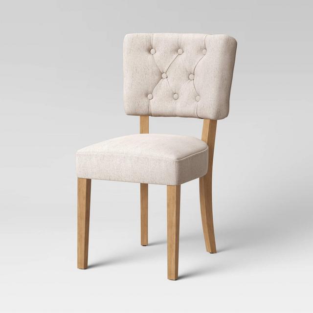 Fremont Tufted Open Back Dining Chair Linen - Threshold™