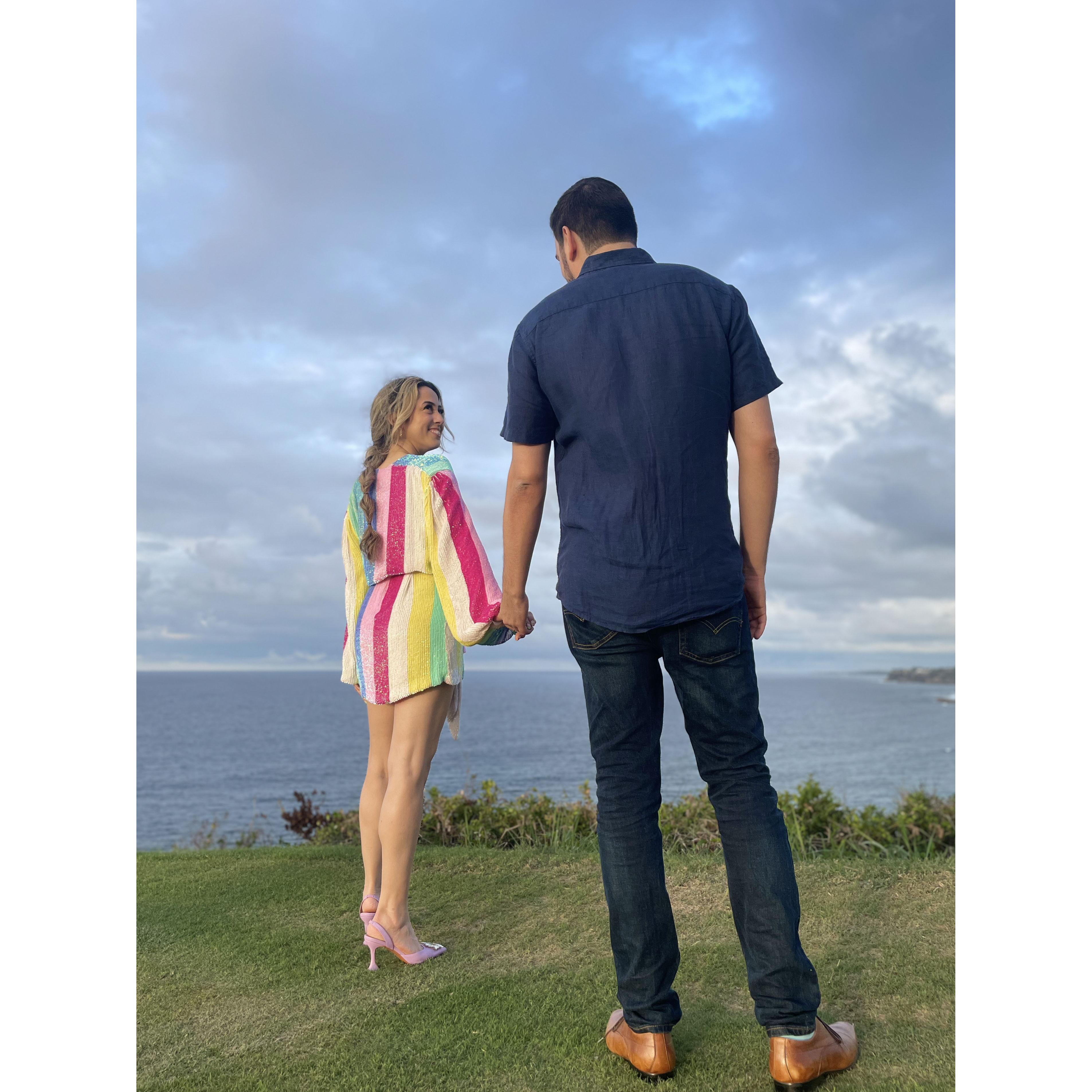 These pictures were all taken right after he proposed! He coordinated with his photographer aunt, Rebecca, to take engagement pictures of us in the Royal Isabela grounds! Pictures by @rz_portraits