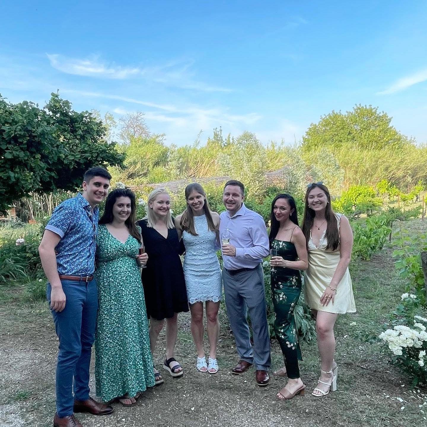 The McGrath siblings and cousins at Dan & Kaitlyns wedding in France!