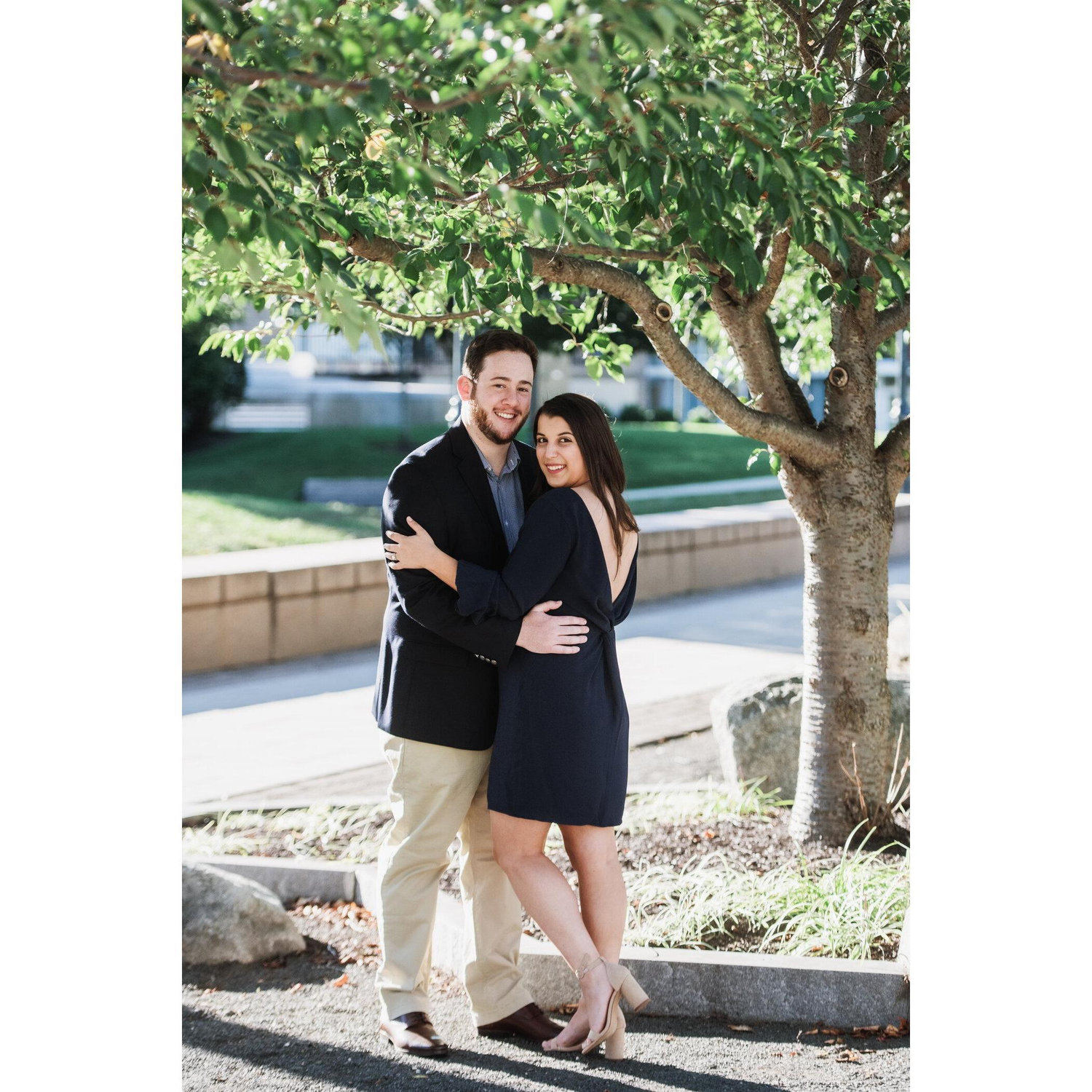 Engagement shoot at Fairfield University