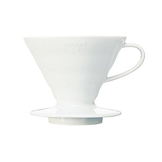 Hario V60 Ceramic Coffee Dripper (Size 02, White)