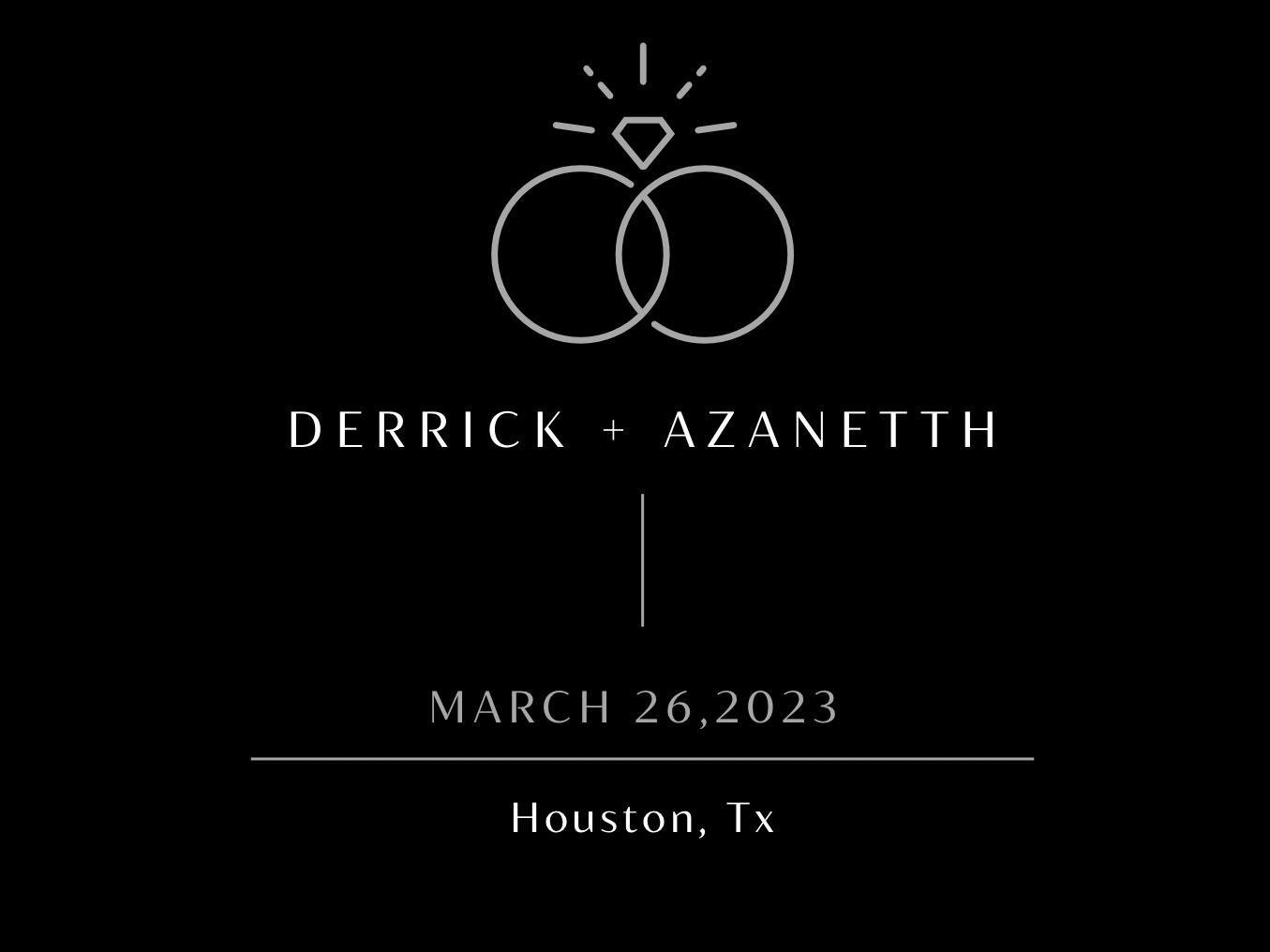The Wedding Website of Azanetth Leon and Derrick Gates