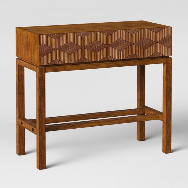 Tachuri Geometric Front Console Table Brown - Opalhouse™