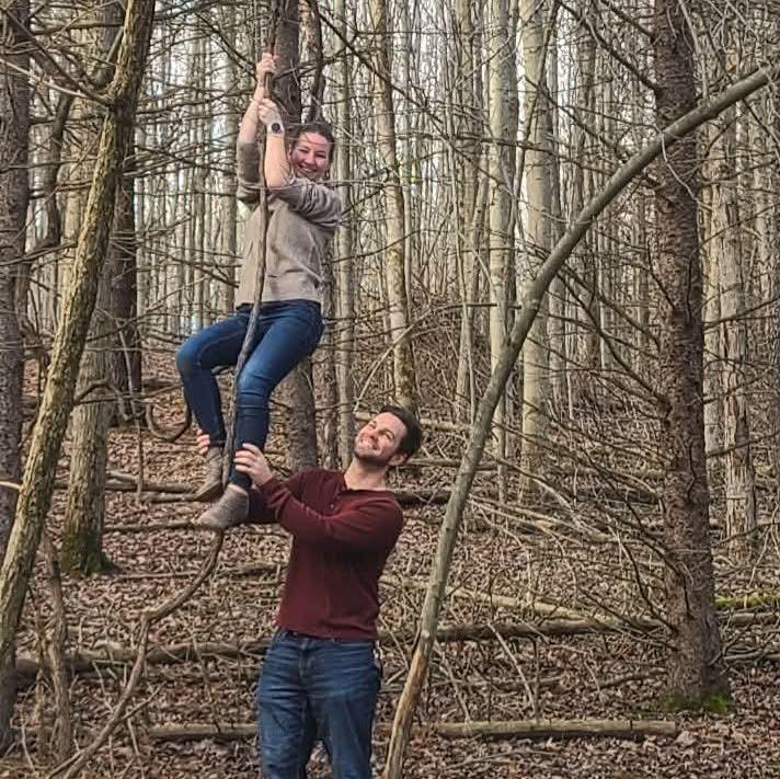 She climbed a vine on a family walk and I was rather concerned it would break