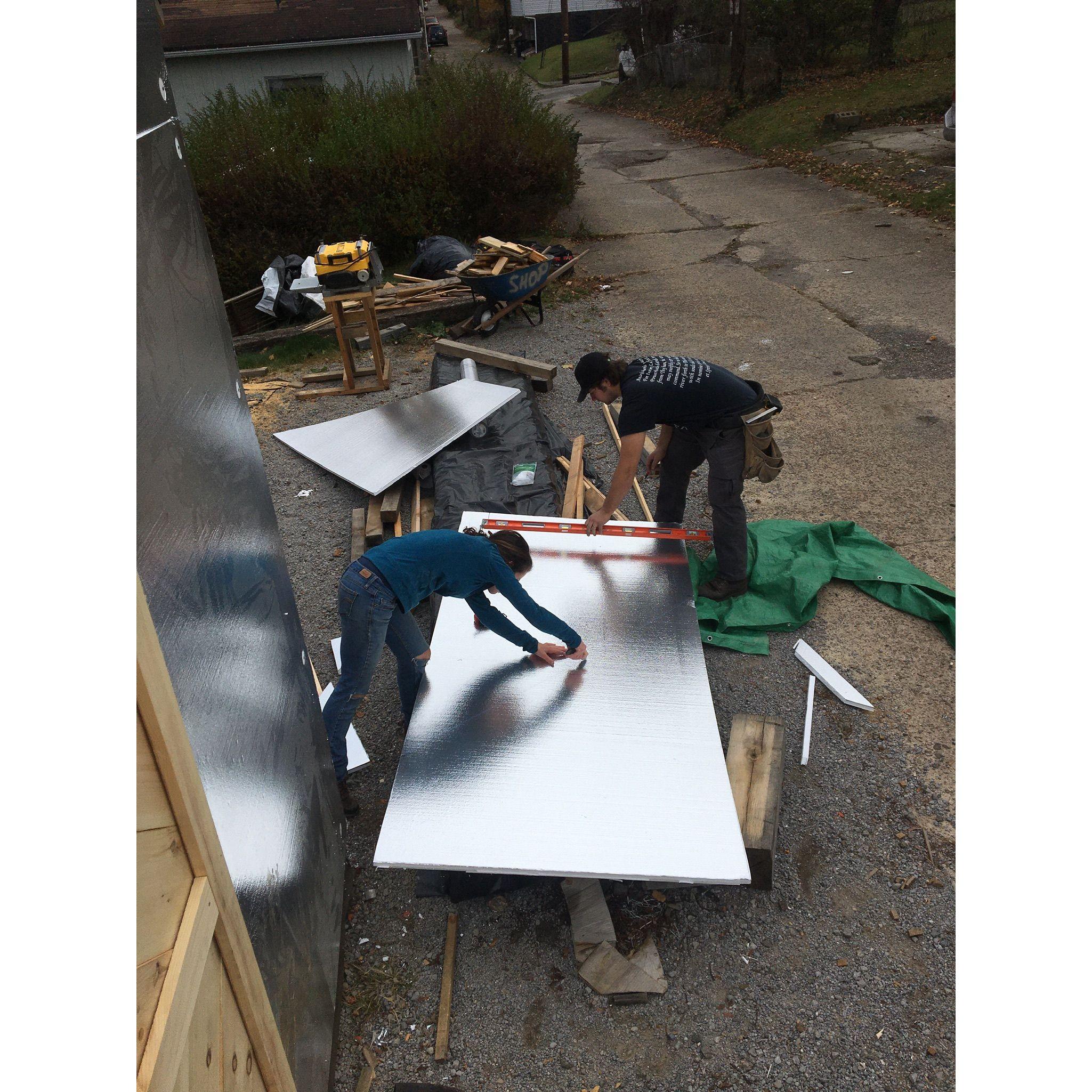 Building Nick's timber frame with friends.