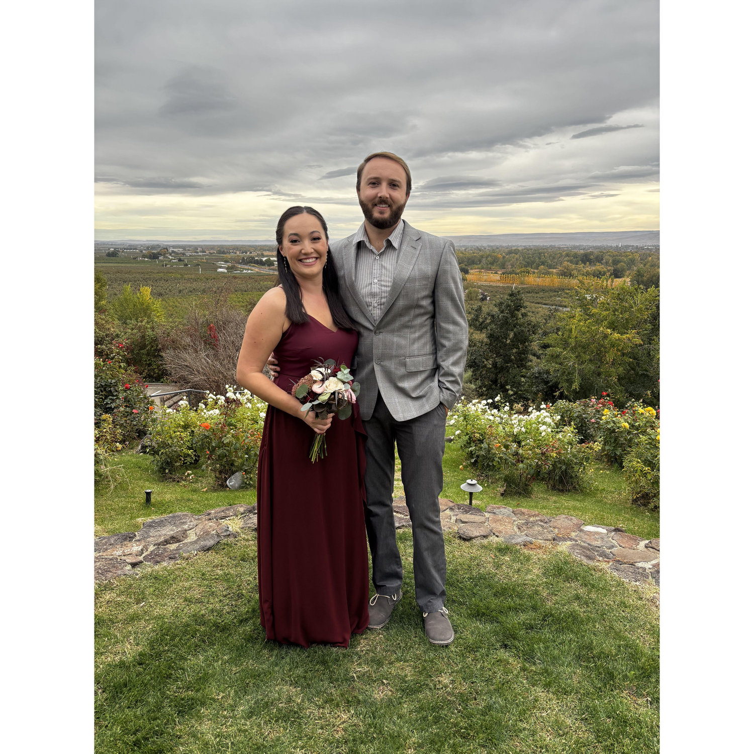 Celebrating our Matron of Honor's wedding, Olivia and Doug, in Yakima, WA in 2024.