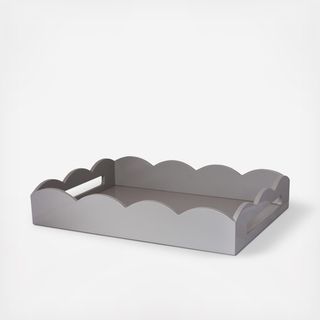 Scalloped Medium Lacquered Ottoman Tray