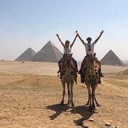 Bucket list check! Saw the Great Pyramids - a wonder of the world - on camel back!