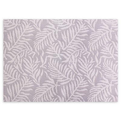Fern Leaves Woven Vinyl Placemats in Navy/White (Set of 4)