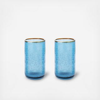 Seaside Rimmed Bubble Tumbler, Set of 2