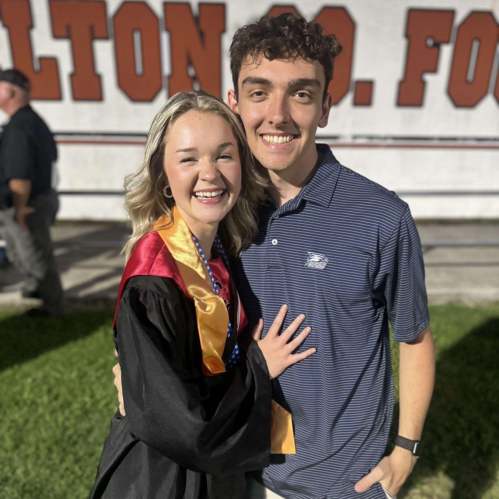 Adam drove almost 3 hours just to see Abby graduate! This was this first time they actually hung out, mind you!