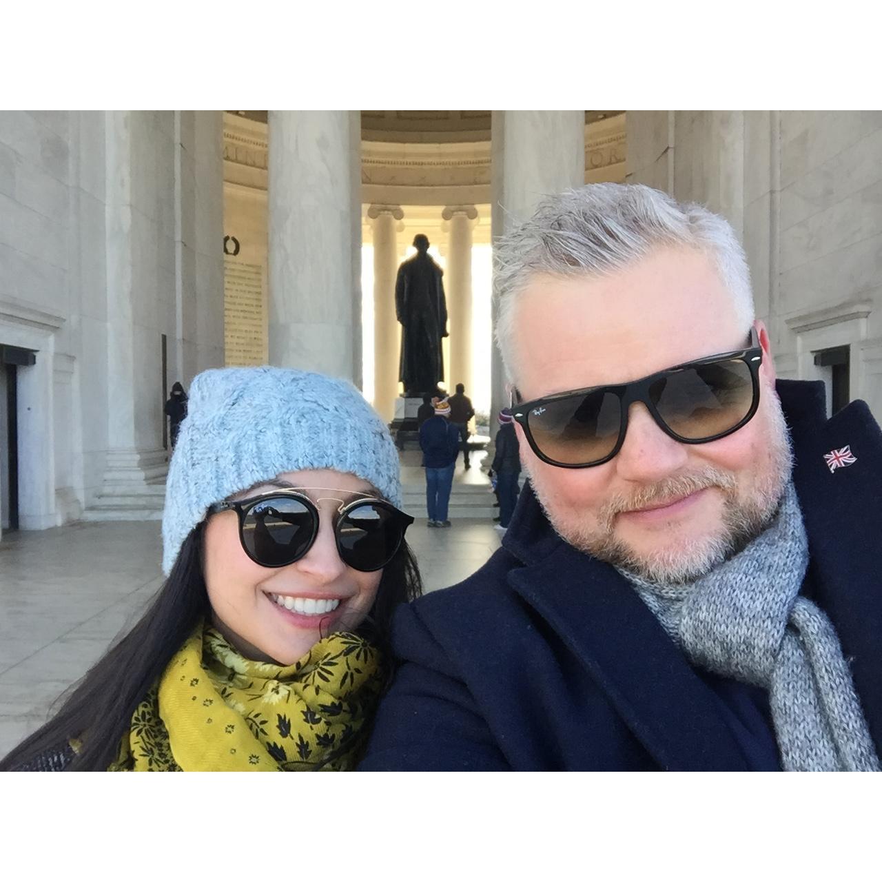 Washington DC, November 2016. Paying our respects to Jefferson.