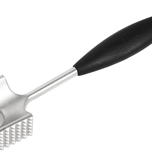 Cast Stainless Steel Meat Tenderizer - Heavy Duty Dishwasher Safe Hammer Mallet Tool & Chicken Pounder