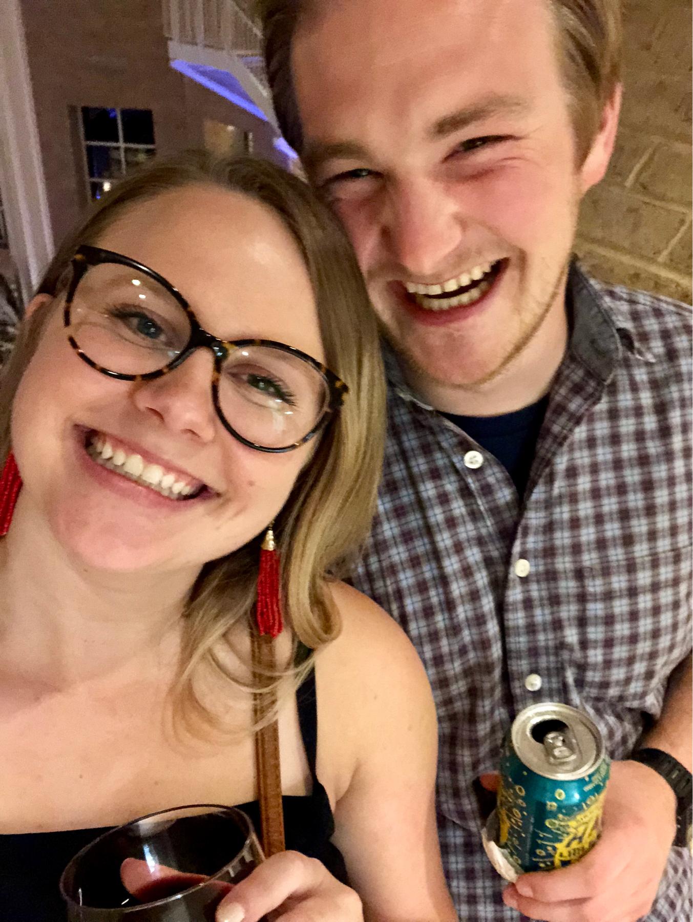 One of our first selfies on a date at Fernbank museum
