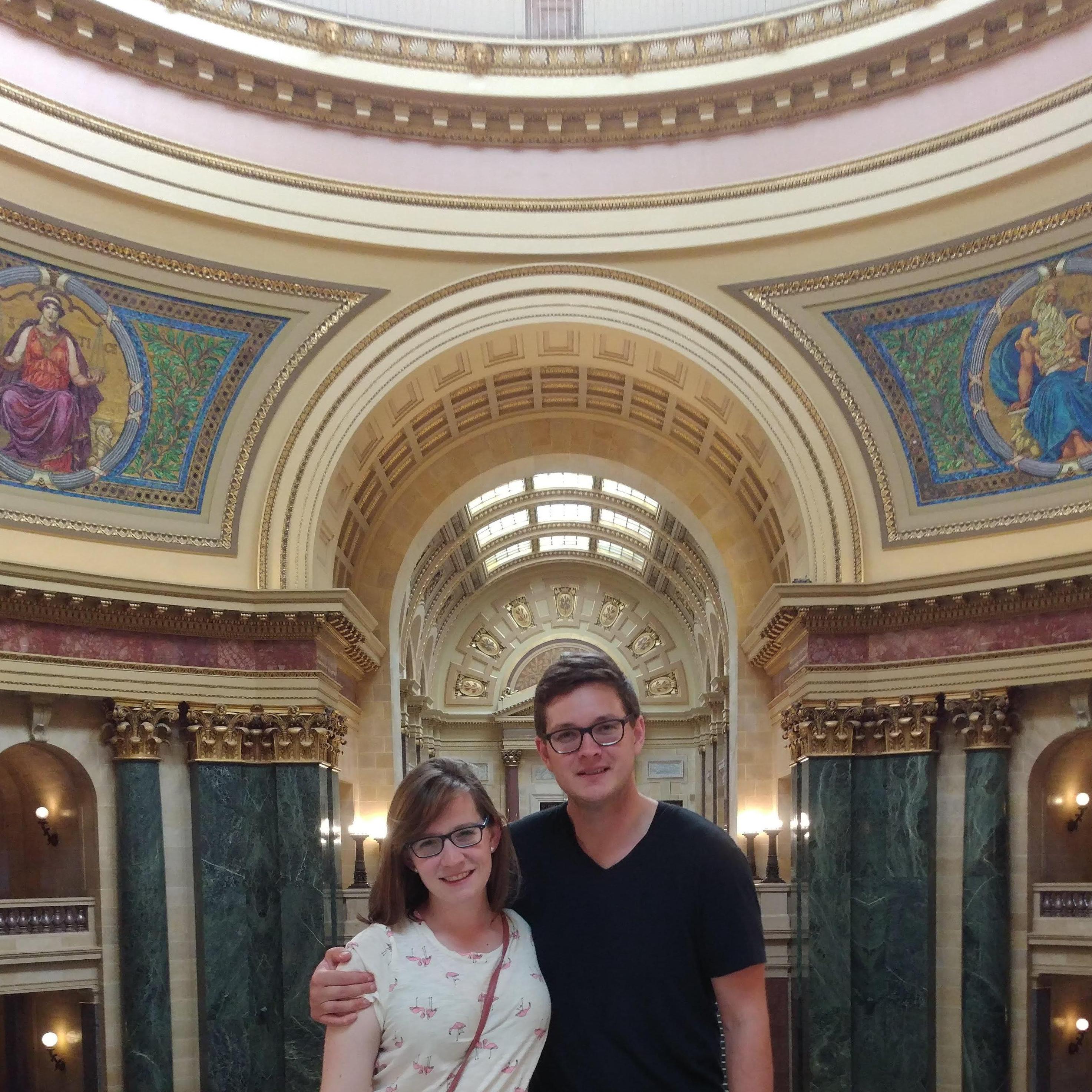 Michelle finally gets the Grand Tour of Madison - Wisconsin Capitol Building, Madison, WI - August 2018