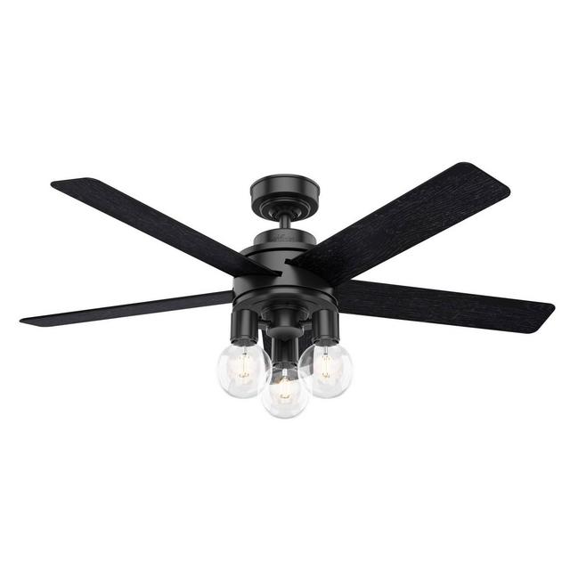 52" Hardwick Ceiling Fan with Remote Black (Includes LED Light Bulb) - Hunter Fan