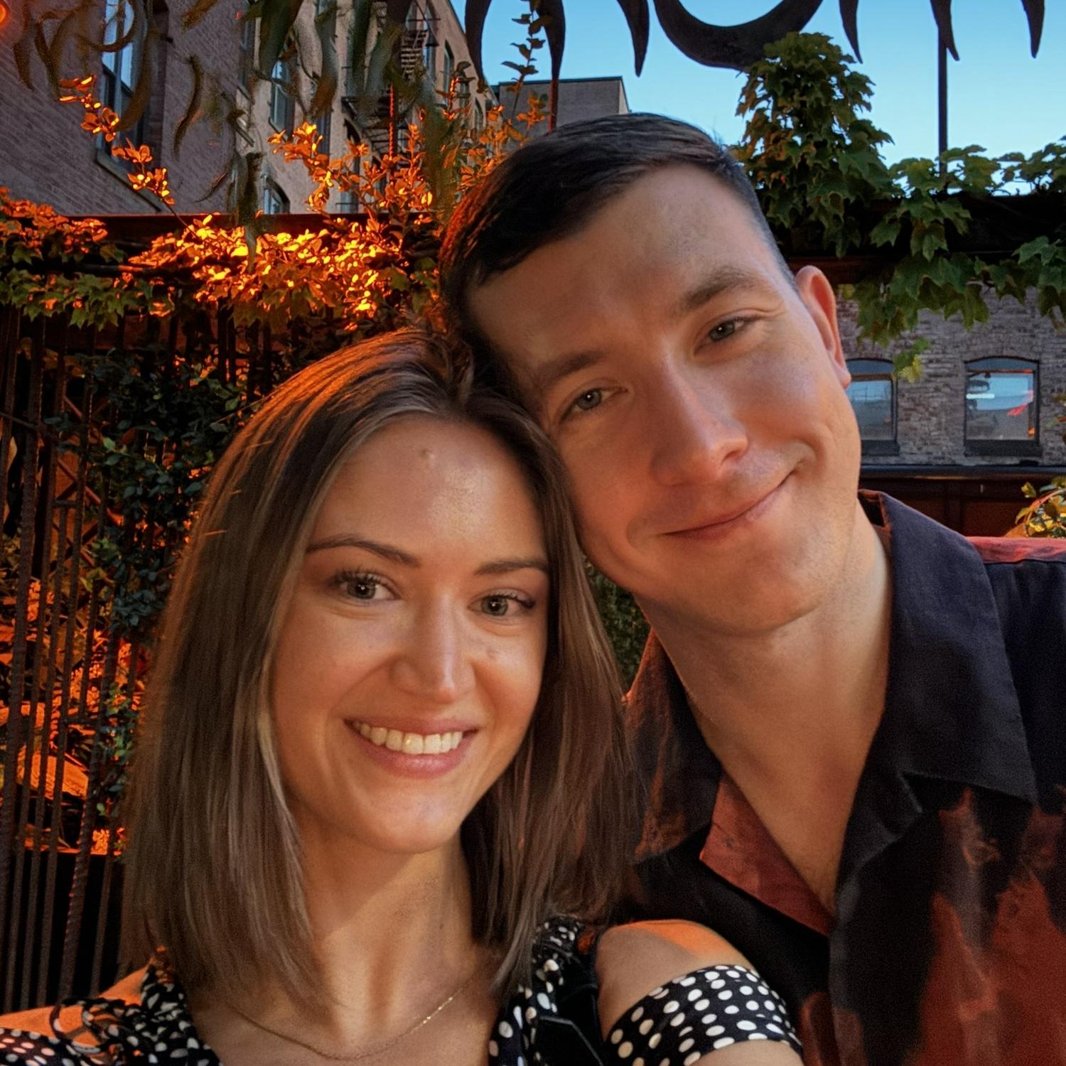 Selfie in front of our reception venue 🌜