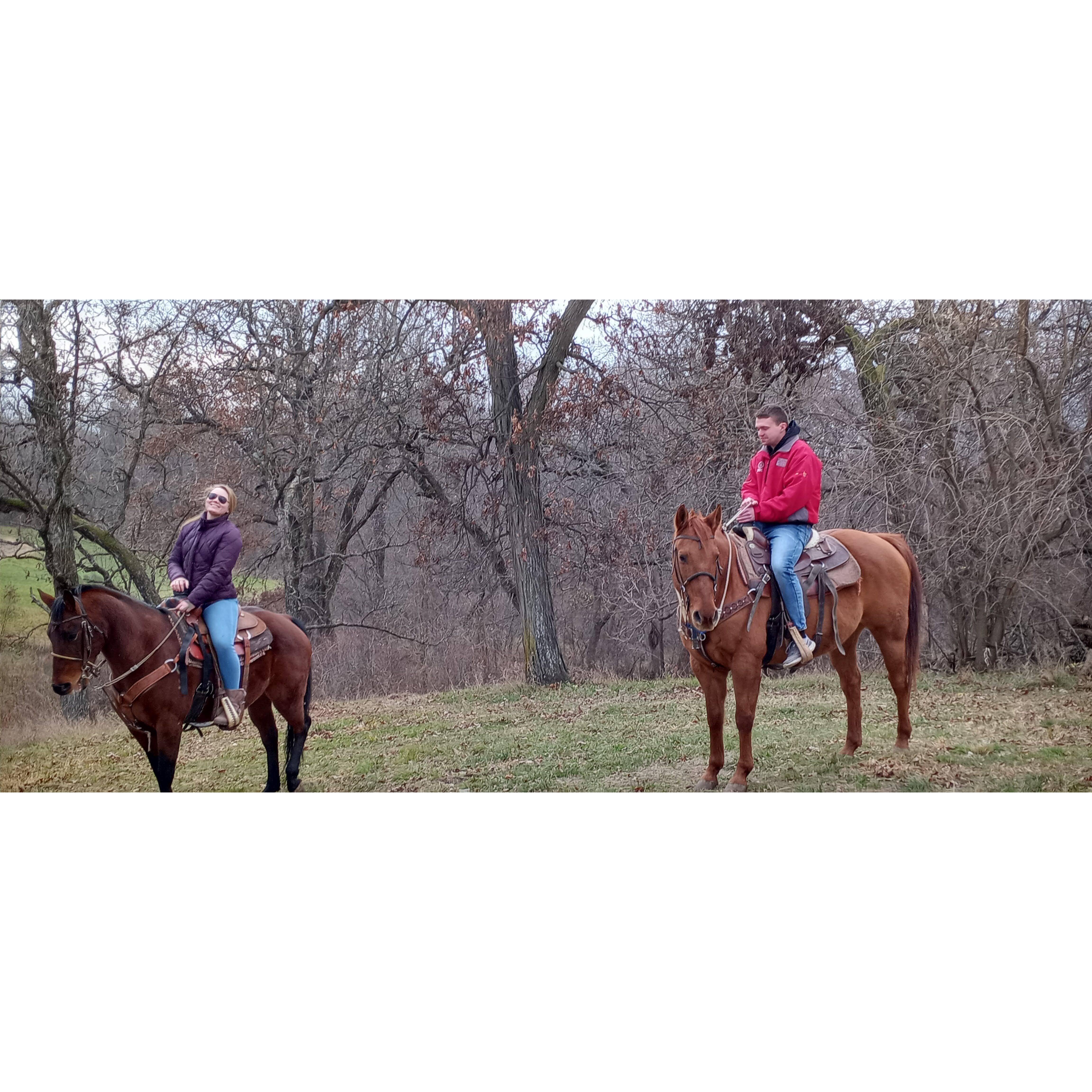 Michael's first time on a horse!