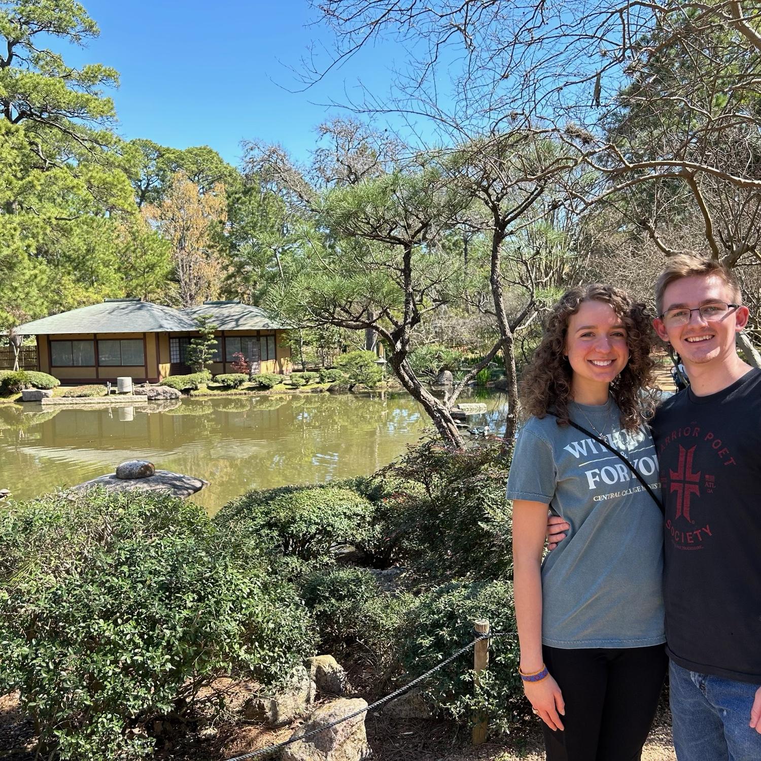 There was a very nice woman at the Japanese Garden who took this picture