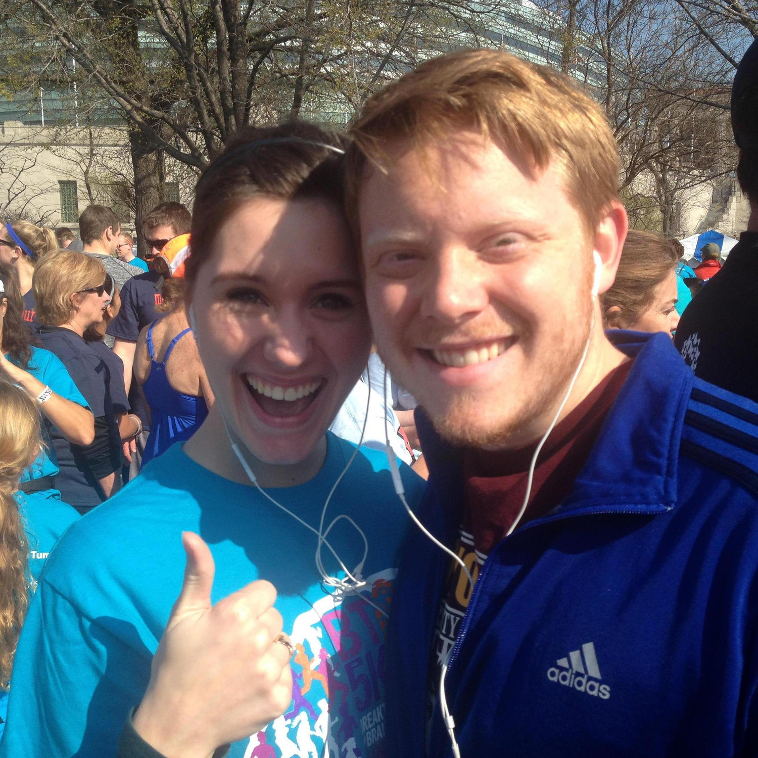 Right before we ran a 5K together! :)