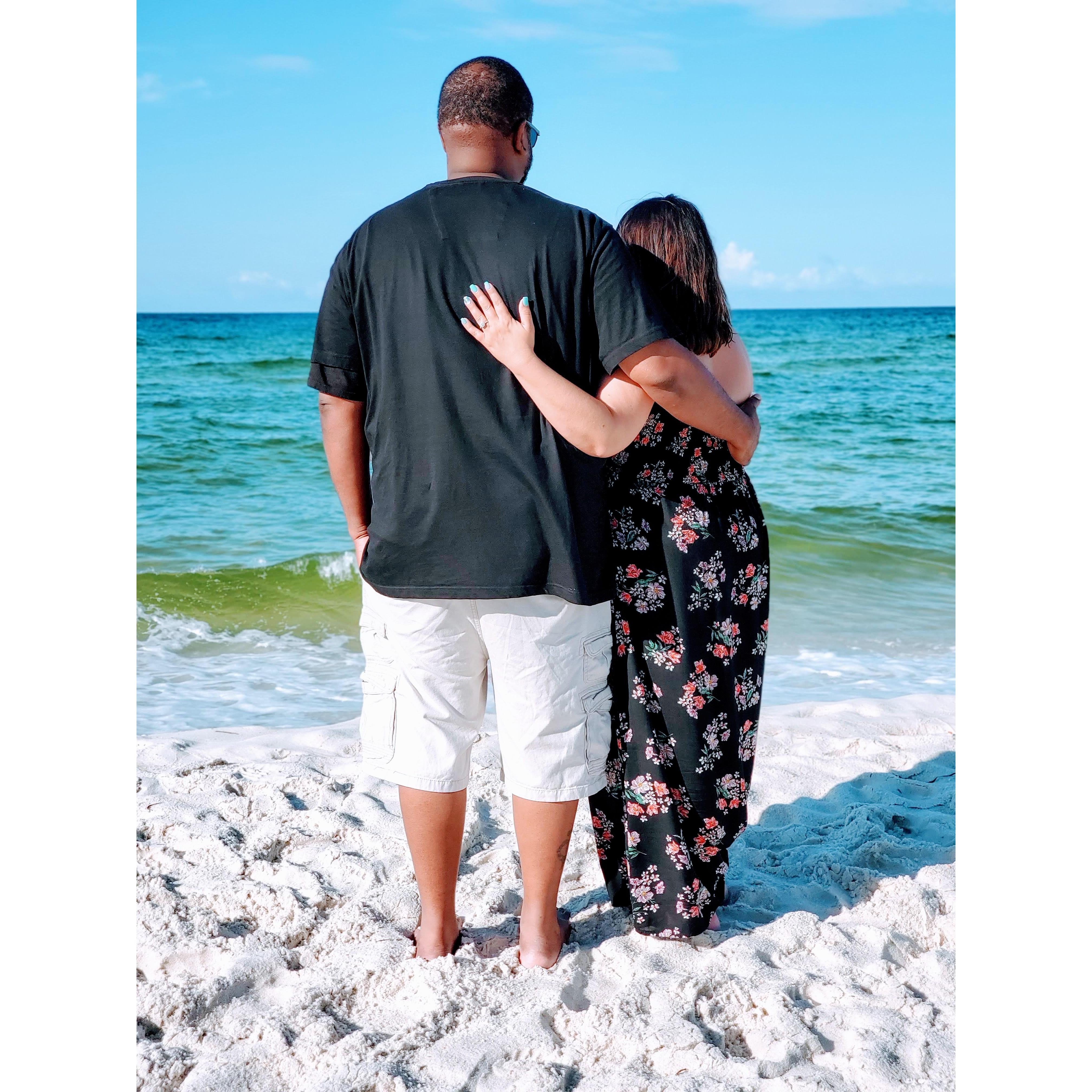 The day after we got engaged, Panama City Beach 2019