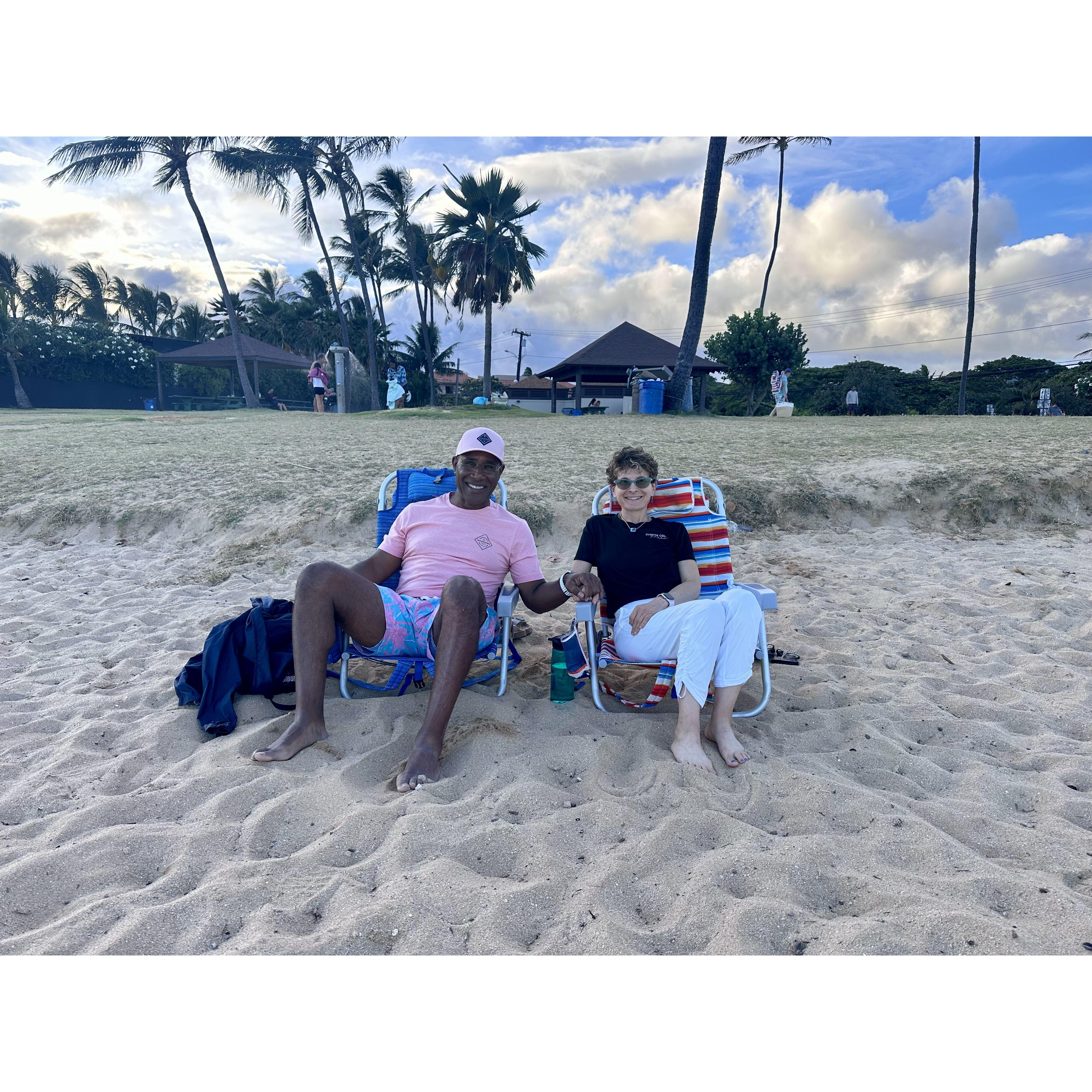 Soaking in a sunset -  Poipu, Kauai