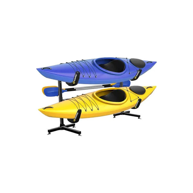 Saris Kayak Storage Rack, Freestanding Kayak Rack for Two-Kayak, SUP, Canoe & Paddleboard