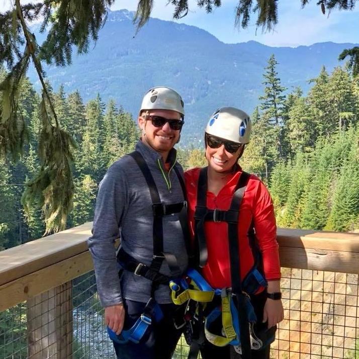 Zip lining in Whistler!