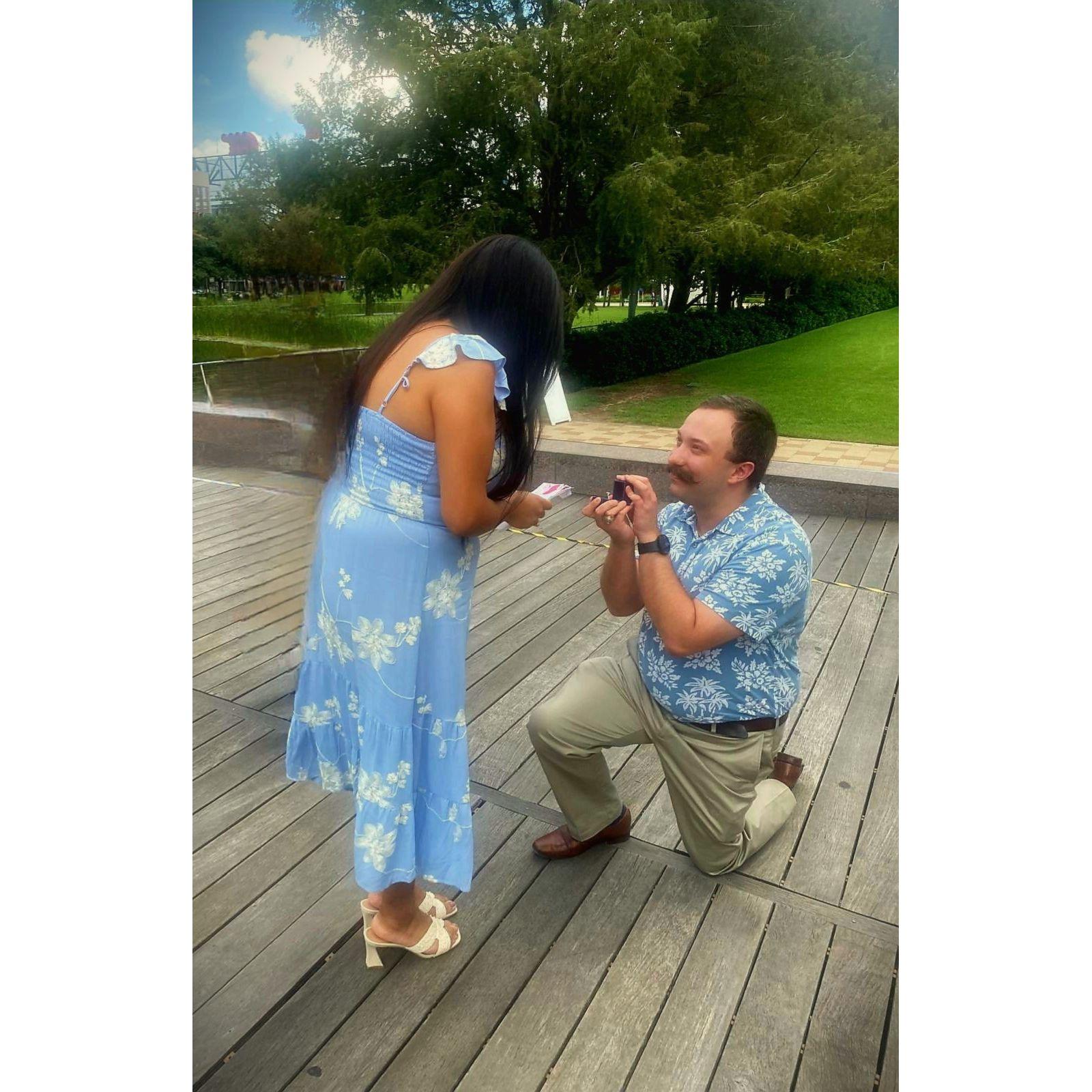 On July 4th, 2024, the day Laura said ‘yes,’ Joseph orchestrated a stunning surprise with the loving support of friends and family, making their hearts sparkle like the fireworks above