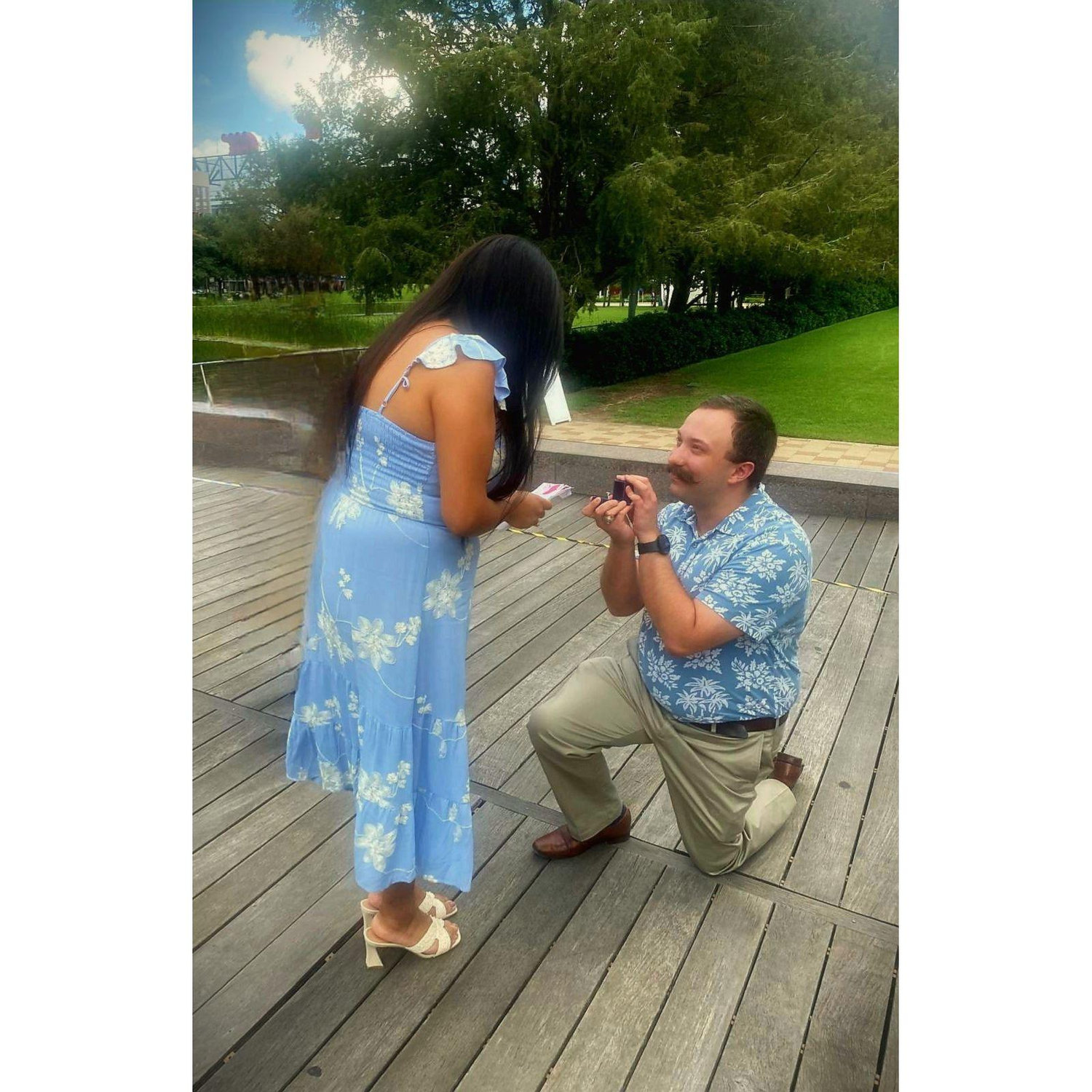 On July 4th, 2024, the day Laura said ‘yes,’ Joseph orchestrated a stunning surprise with the loving support of friends and family, making their hearts sparkle like the fireworks above
