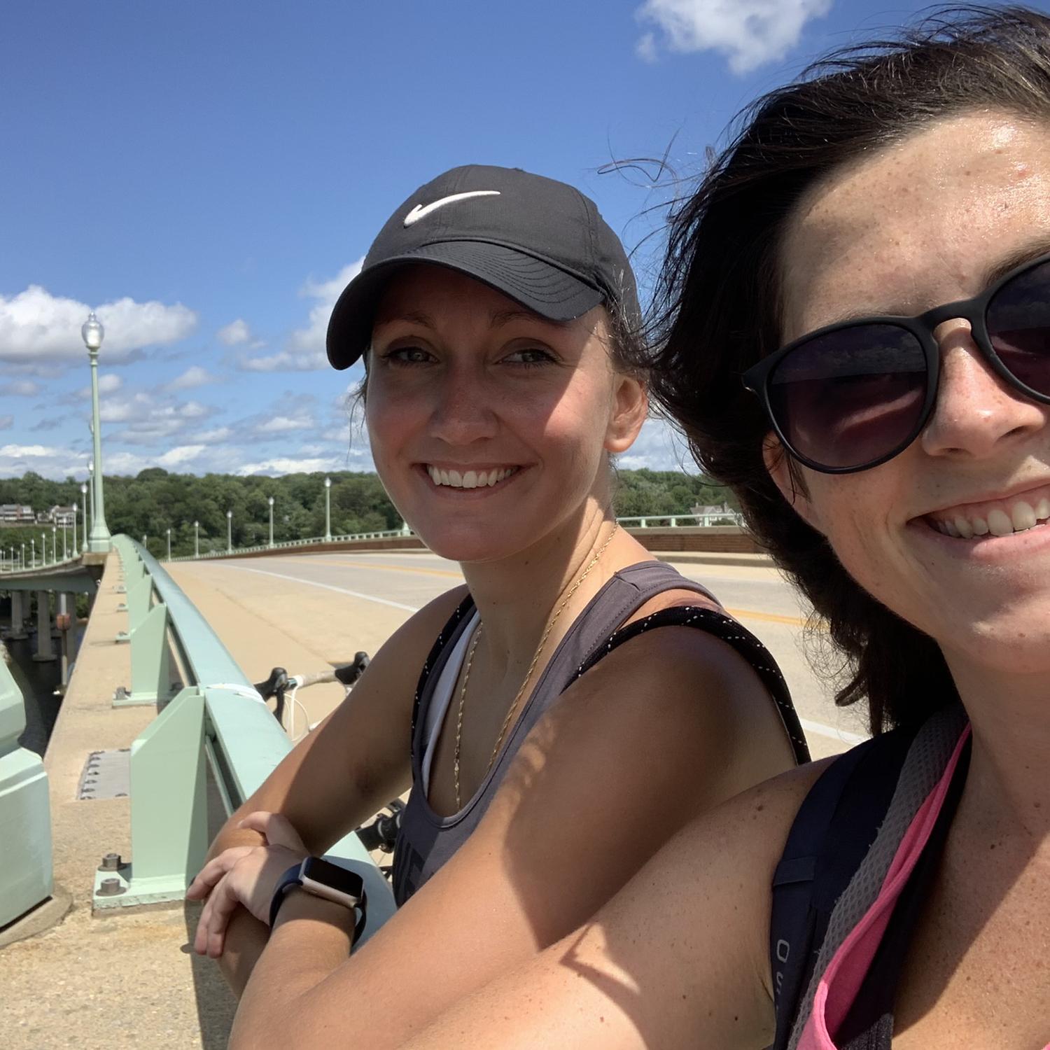 One of our first dates biking over the annapolis bridge!