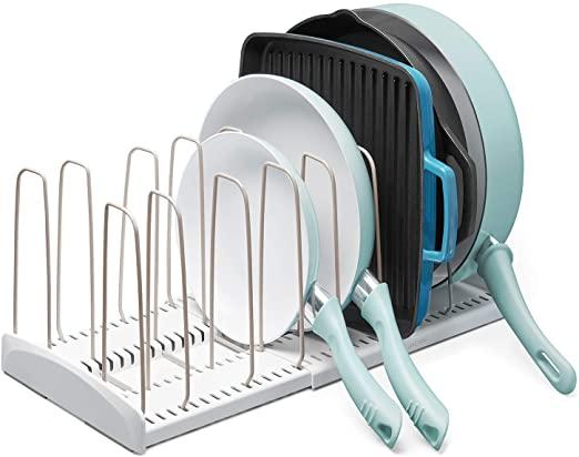 Expandable Cookware organizer, White