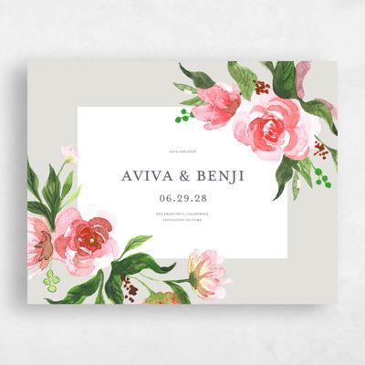 Grey Landscape Wedding Save the Date - Brookstone Classic
