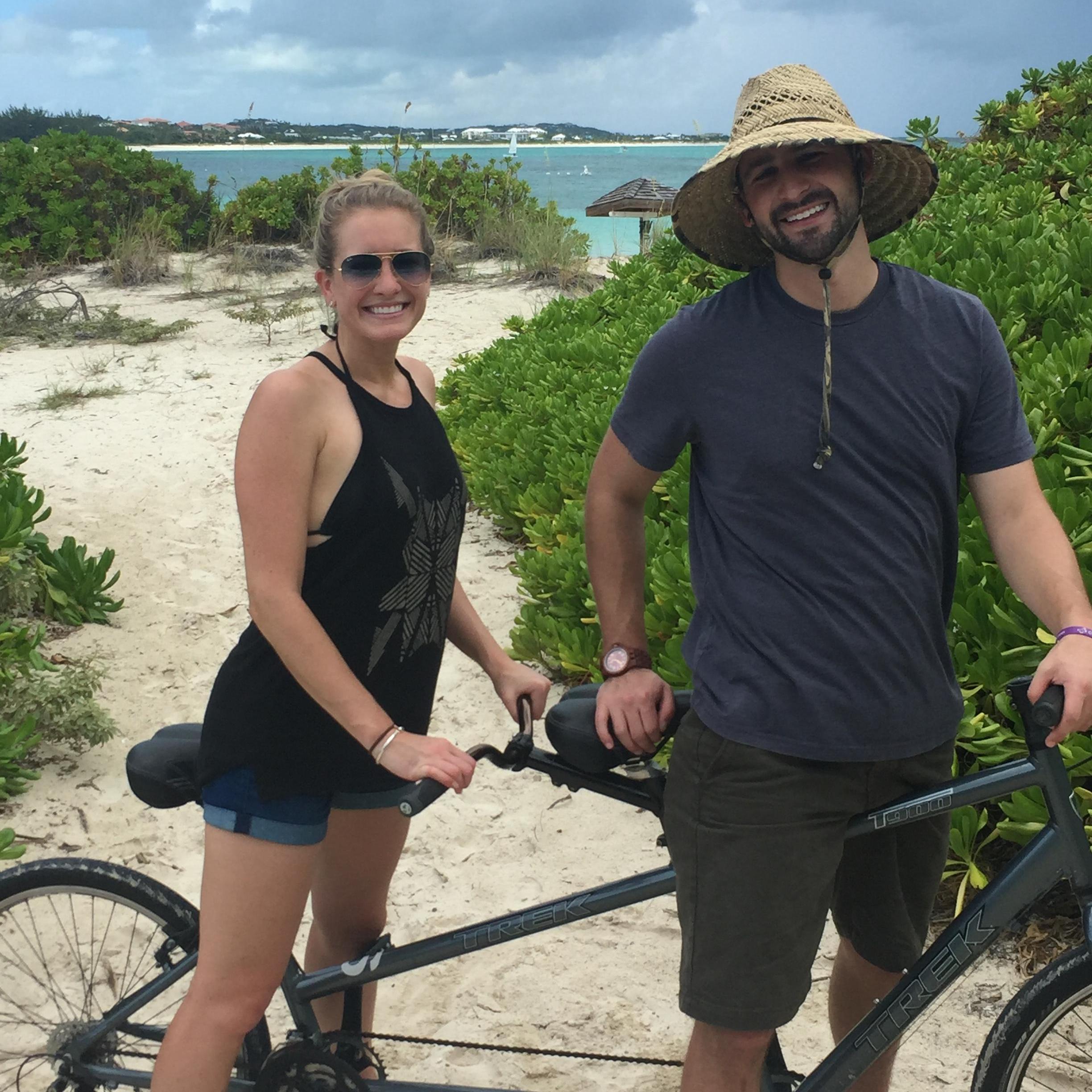 Exploring Turks and Caicos on a double bike - November 2016