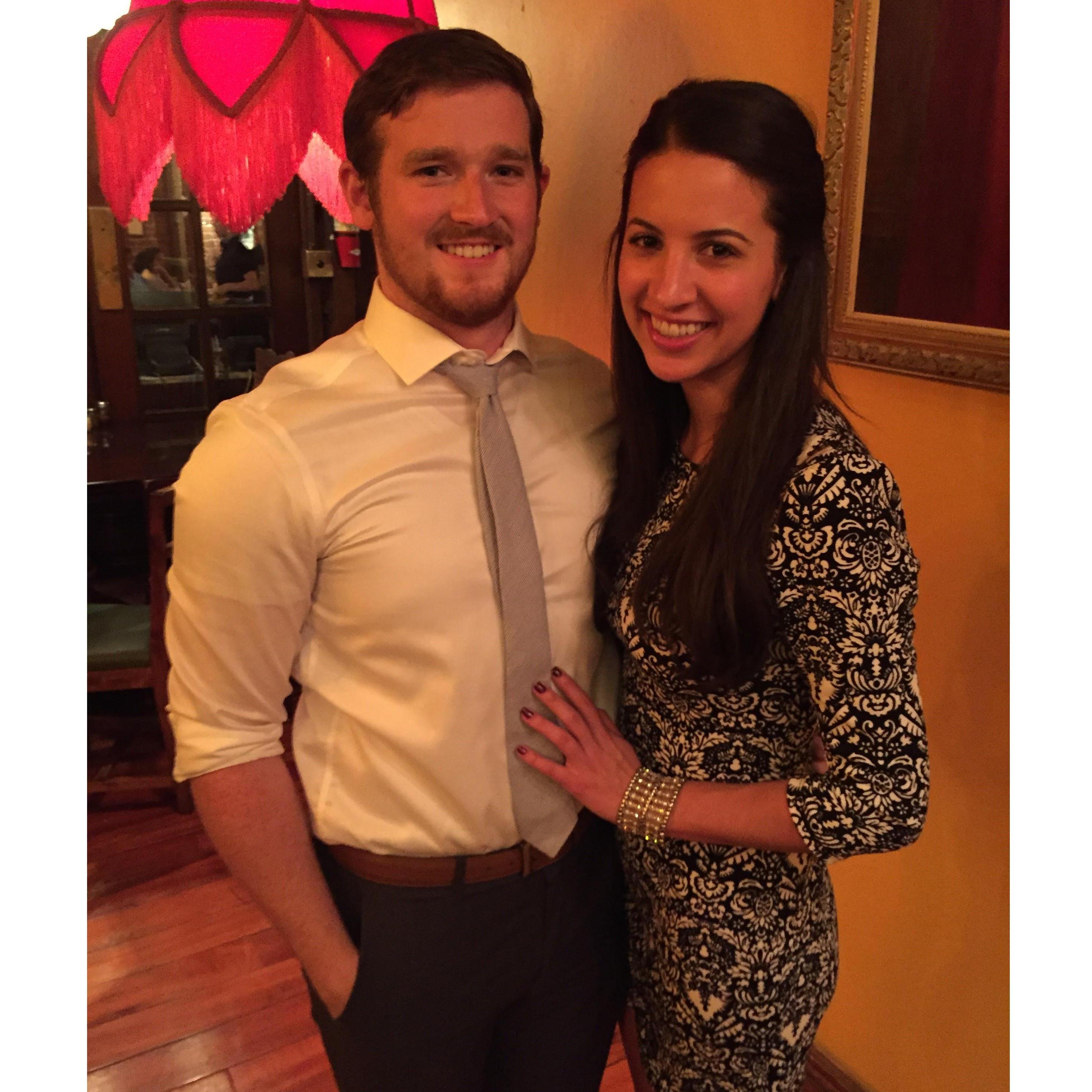 Alpha Pi Sigma dinner. Christian got the Alpha sweetheart award for being everyone's favorite boyfriend :D