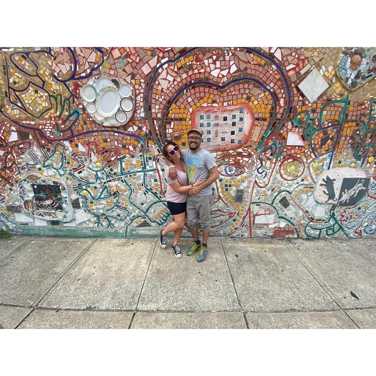 one of the first photos we took together on a weekend trip to Philly