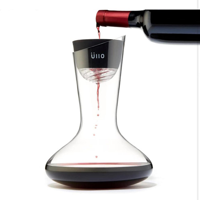 Ullo Wine Purifier with Hand-Blown Decanter and 6 Sulfite Filters – Restores Natural Wine Purity